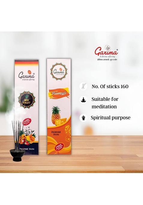 Garima Pineapple | Fruit Incense Sticks Fruit, Pinapple (200 Units, Set Of 4)