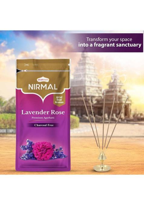 Shubhkart Nirmal Fresh Floral Dual Fragrance Agarbatti Zipper Lavender Rose (150 G Set Of 1)