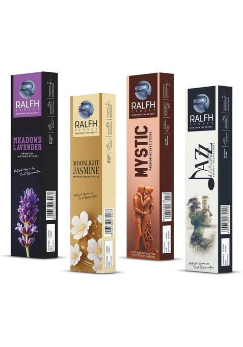 Ralfhsenses Agarbatti 4In1 Combo Pack Incense Sticks Lavender Jazz Mystic & Jasmine LavenderJasmineJazzMystic (1 Units Set Of 4)