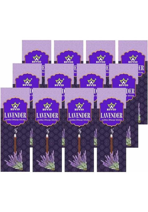 Ruvio Lavender Jumbo Dhoop Sticks (10 X 12 Pack) (120 Units Set Of 12)