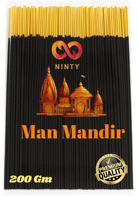 Ninty Meditation Incense Sticks | Stress Relief Divine Fragrance Manmandir (200 G, Set Of 1)