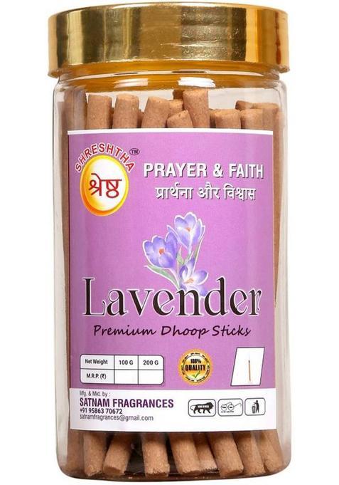 Shreshtha Premium Lavender Dry Dhoop Stick 100Gms Jar (100 G Set Of 1)