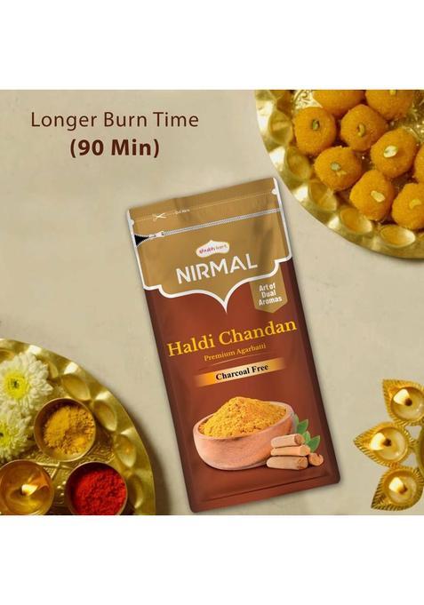 Shubhkart Nirmal Earthy & Sandalwood Dual Fragrance Agarbatti Zipper Haldi Chandan (150 G, Set Of 1)