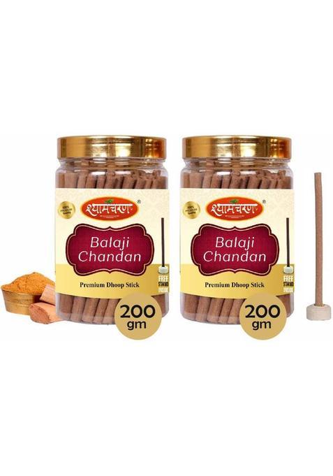 Shyamcharan Dhoop Sticks Balaji Chandan Fragrances Non Charcoal And Bamboo Less Combo Pack Bati Incense Stick (400 Gm) G Set Of 2)