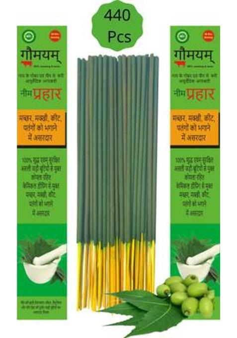 Gaumayam Neem Agarbatti Prahaar 480 Mosquito Repellent Sticks Natural Citronella And (1000 Units Set Of 2)