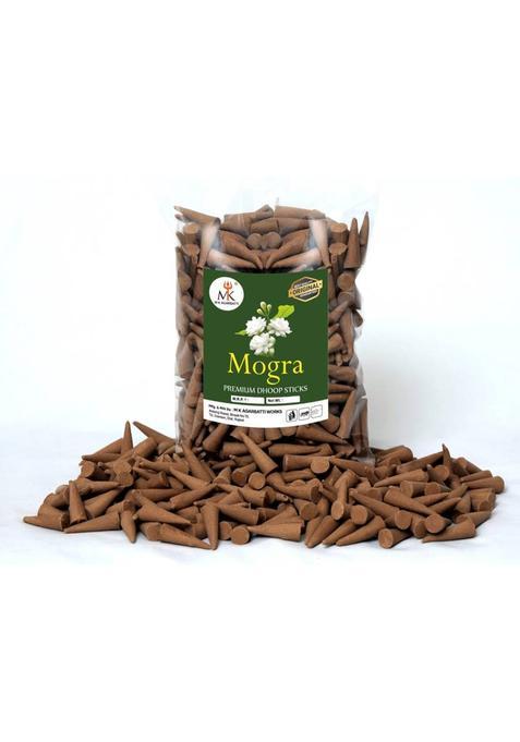 Mkagarbatti Incense Dhoop Cones ( Charcoal Free ) For Pooja 300Gm Pack Mogra (300 G Set Of 1)