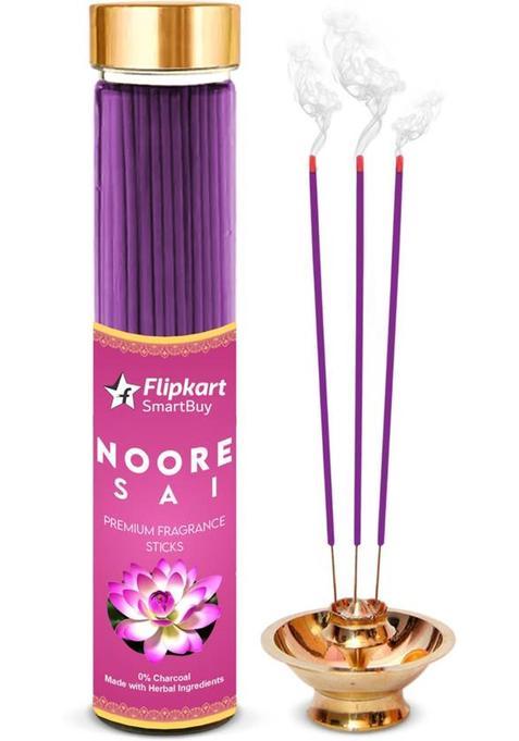Flipkart Smartbuy Premium Fragrance Nooresai Incense Stick | Low Smoke No Charcoal 100% Pure Herbal Agarbatti For Pooja (100 G, Set Of 1)
