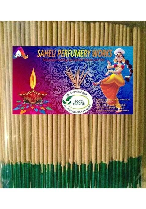 Sahelistore Dhuna Sandal Agarbatti 500G With Free Gift Inside Loban Incensestick, Agarbatti, Pooja Items, Puja, White Stick, Dhoop Bati, 170+ Sticks (500 Units, Set Of 1)