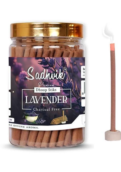 Sadhvik Premium Lavender Dry Dhoop Incense Sticks Agarbatti 100Gms (100 G, Set Of 1)