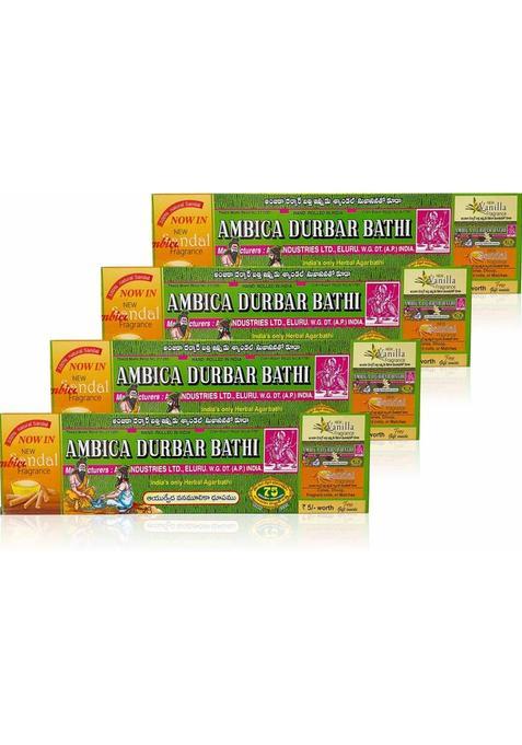 Ambica Durbar Bathi Sandal Sandalwood (100 G Set Of 4)
