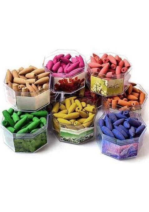 Scb Products Mic-1 Backflow Mixed, Rose, Jasmine, Incense Cones (120 Units) Vine Flavour (120, Set Of 1)