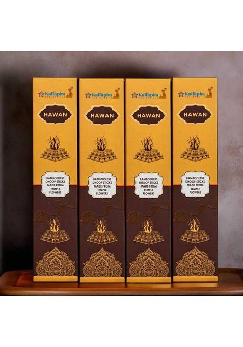 Kailapira Premium Hawan Bambooless Dhoop Stick|Incense Stick Pack Of 4 Used For Meditation & Remove Negative Energy (20 Units, Set 4)