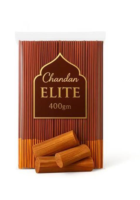 Mersi Chandan Elite Sandalwood Incense Sticks | Premium Long Lasting Pure Aroma (400 G, Set Of 1)