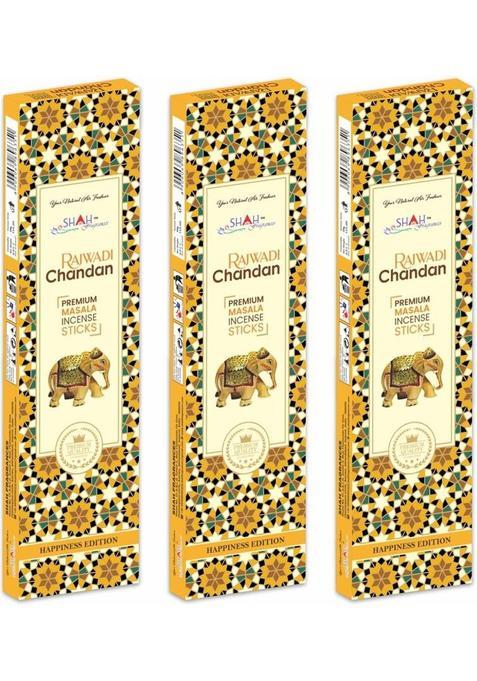 Shah Fragrances Rajwadi Chandan Premium Masala Incense Sticks | Agarbatti (Pack Of 3*50 Grams) (50 G, Set 3)