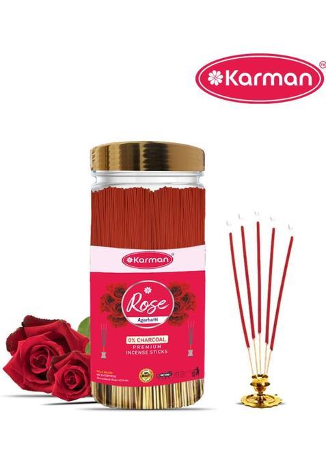 Karman Rose Laxury Premium Agarbatti Dhoop Stick 400 Gms (225 Units, Set Of 1)