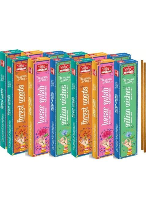 Yog Mantra 3 In 1 Bambooless Stick (Charcoal Free) Premium (10 Units Set Of 12)