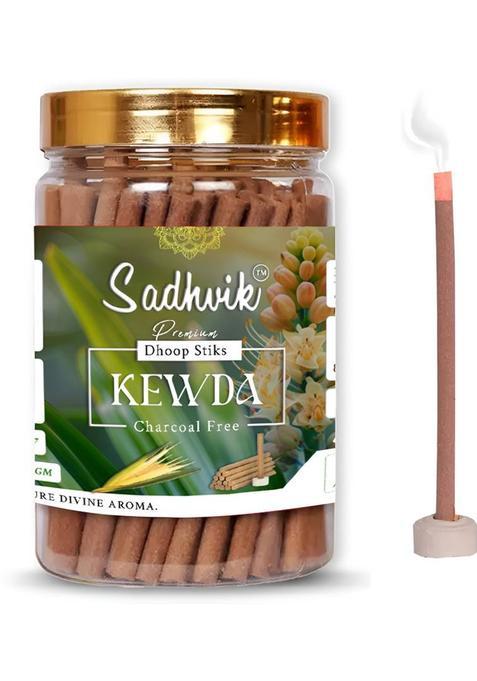 Sadhvik Premium Kewda Dry Dhoop Incense Sticks Agarbatti 100Gms (100 G, Set Of 1)