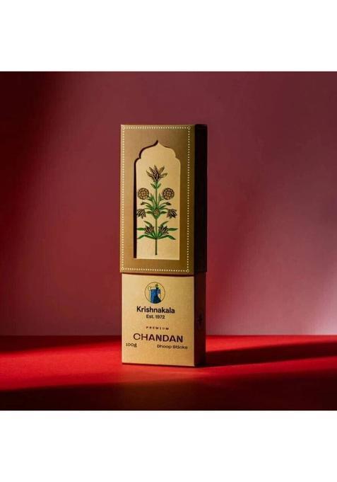 Krishnakala Premium Chandan Dhoop Sticks Long-Lasting Soothing Sandalwood Aroma (100 G Set Of 1)