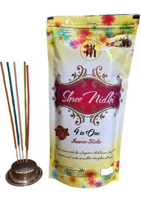 Shri Hari Kripa S.H.K Incense Sticks Variety Pack For Puja Meditation And Negative Energy Rose, Chandan, Mogra, Pineapple (400 G, Set Of 1)