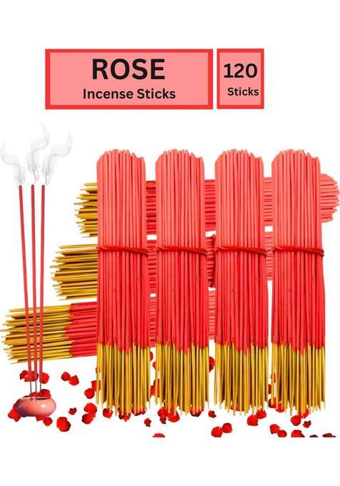 Flipkart Smartbuy Gulab 120 Organic Incense Sticks For Puja Meditation & Negativity Pooja Premium Agarbatti Rose (120 Units, Set Of 1)