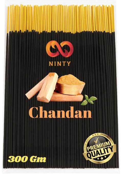 Ninty Temple Grade Incense | Sacred Ritual Agarbatti Long Burning Chandan (300 G, Set Of 1)