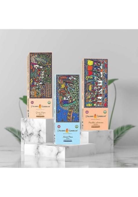 Prabhu Shriram Premium Agarbatti Shripad Ramayana Series Incense Sticks-150 Sticks-Pack Of 3 Nature Inspired Fragrance (70 G, Set 3)
