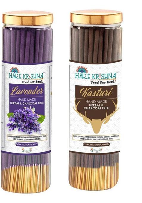 Vringra Lavender Agarbatti + Kasturi Sticks-Natural Fragrance, Fragrance (400 G, Set Of 2)