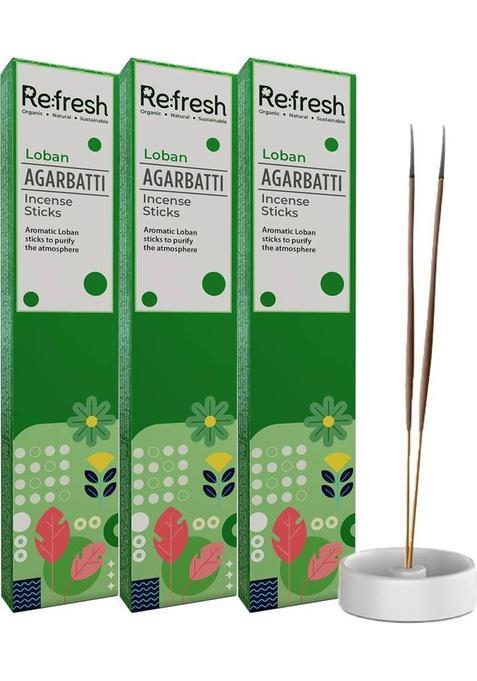 Refresh Loban Incense Stick (Agarbatti) (85 G, Set Of 3)