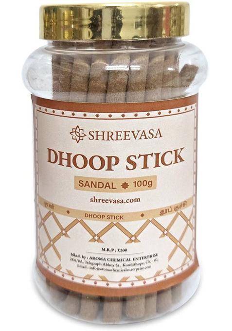 Shreevasa Dhoop Stick Rose Fragrance Long-Lasting Natural 100G Jar (100 G Set Of 1)