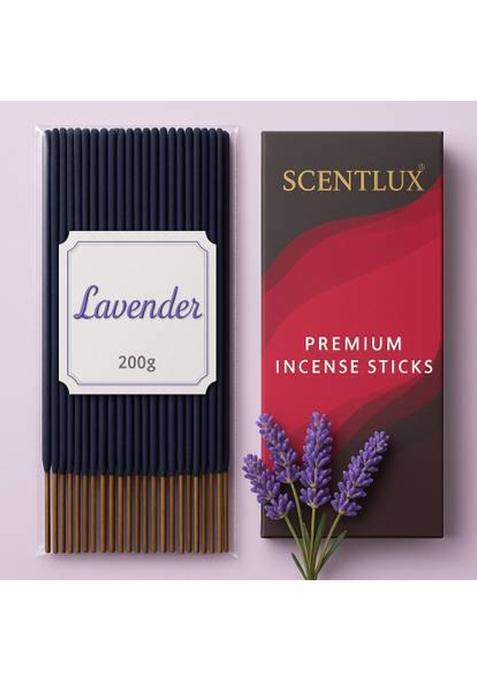 Scentlux Lavender Agarbatti Sticks | Premium Long Lasting Fragrance (200 G, Set Of 1)