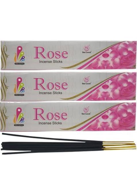Airtick Pack Of 3 (12 Sticks Per Box) Rose Aromatic Premium Agarbattis Incense Scented Units, Set 3)