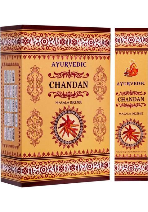 Ayurvedic A.Chandan Premium Masala Incense Sticks (12 Packs Each Of 15Gm) (180 Units, Set 12)