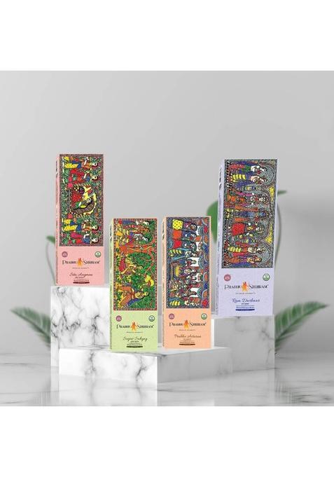 Prabhu Shriram Premium Agarbatti Shripad Ramayana Series Pack Of-4 Incense Sticks-280Gm Nature Inspired Fragrance (50 Units, Set Of 4)
