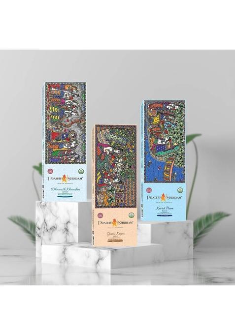 Prabhu Shriram Premium Agarbatti Shripad Ramayana Series Incense Sticks Pack Of-3|150 Nature Inspired Fragrance (70 G, Set Of 3)