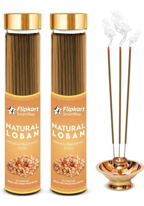 Flipkart Smartbuy Premium Fragrance Loban Incense Stick | Low Smoke No Charcoal 100% Pure Herbal Agarbatti For Pooja (200 G, Set Of 2)