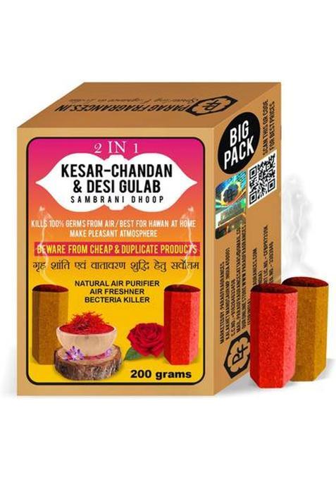 Parag Fragrances Kesar Chandan & Rose Sambrani Sandalwood (250 G, Set Of 1)