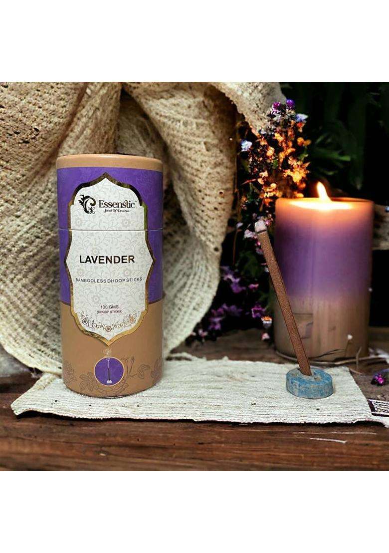 Essenstic 100% Natural Dhoop Sticks Special Navratri And Gudi Padwa Pack Lavender (100 Units Set Of 1) - Indya