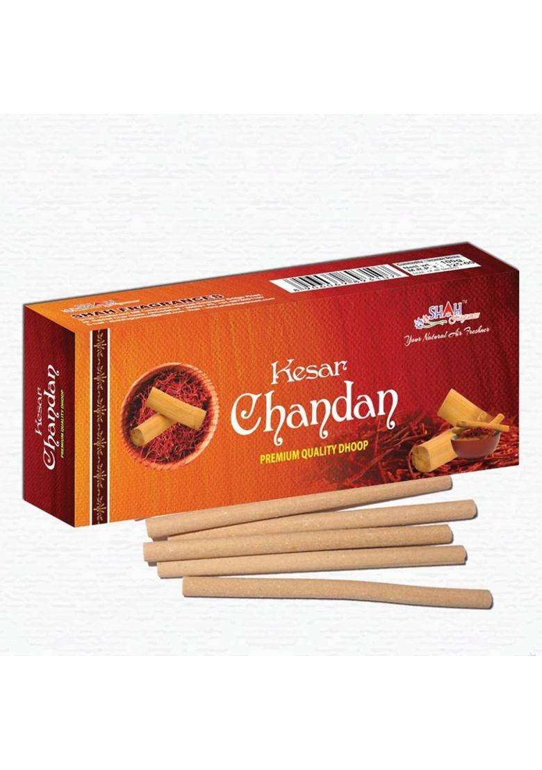 Shah Fragrances Kesar Chandan Premium Dhoop Sticks Box (Pack Of 3)(100 Grams3 Packs) (300 G Set 3) - Indya