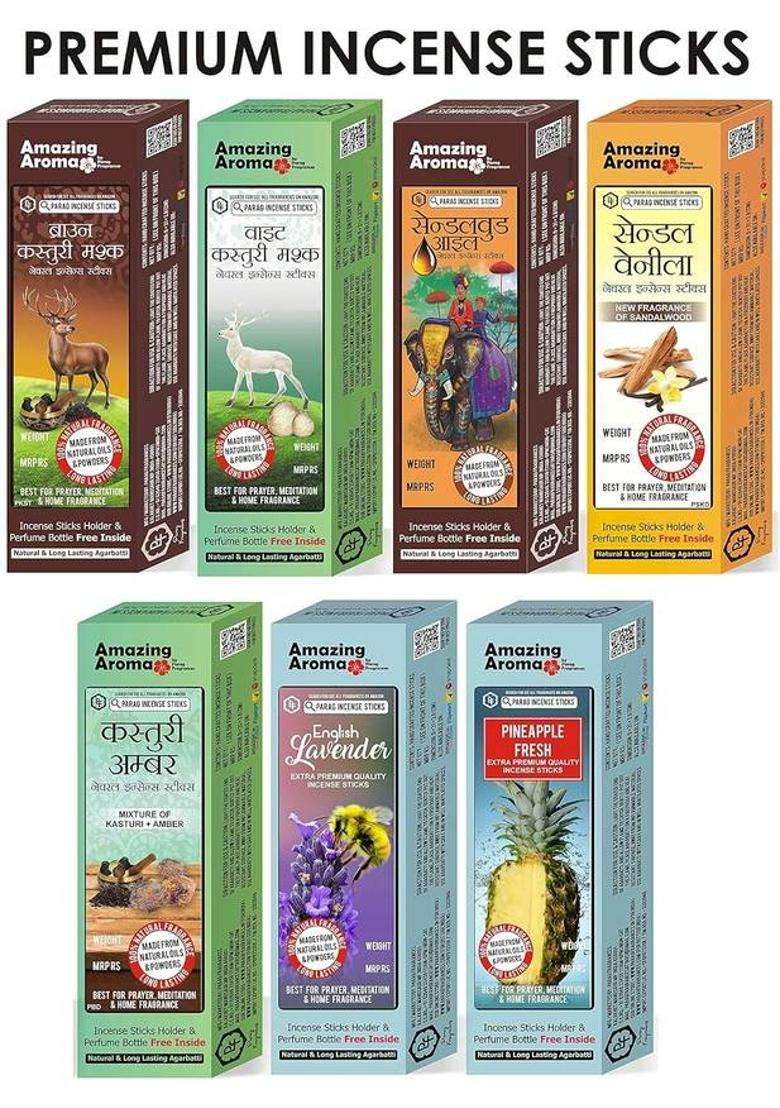 Parag Fragrances 5 In 1 Woody Floral Oriental Fancy Fruity Fragrance Incense Sticks Home (200 G Set Of 1) - Indya