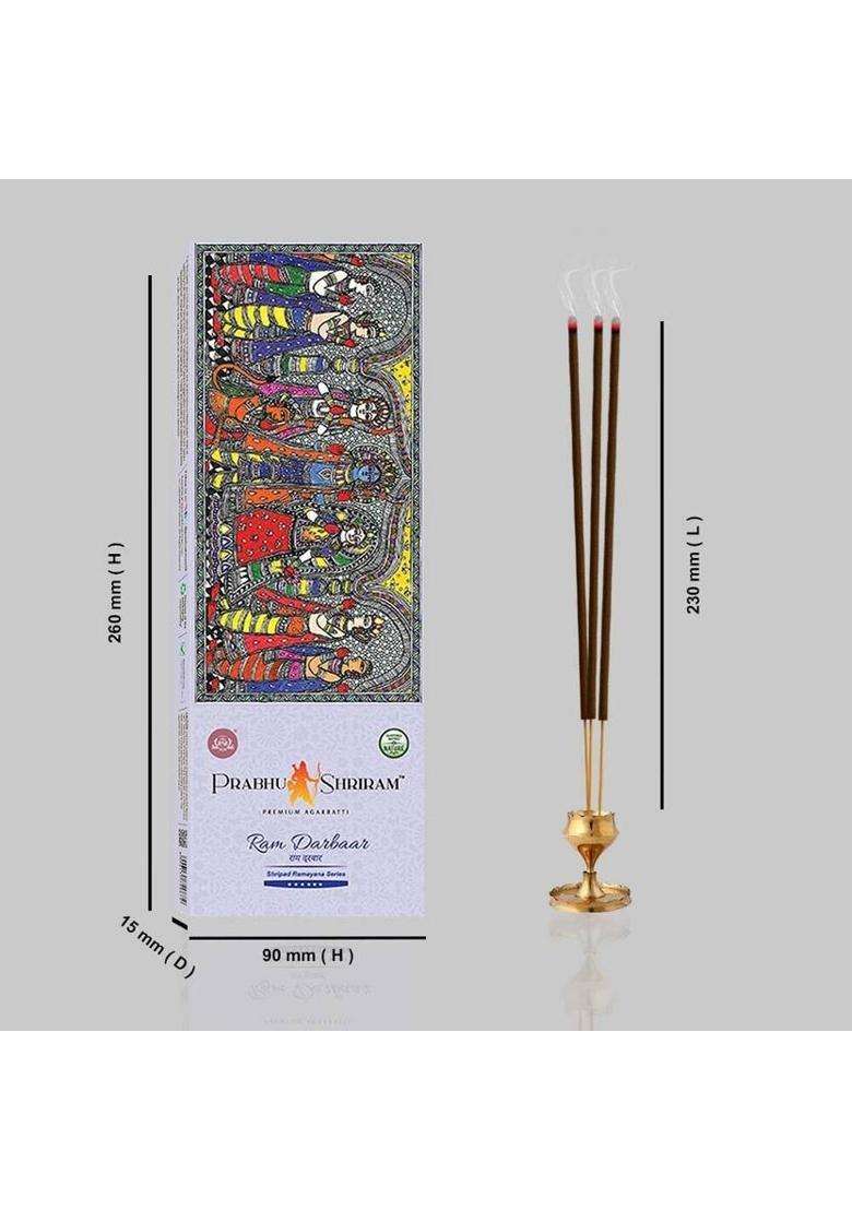 Prabhu Shriram Premium Agarbatti Shripad Ramayana Series Incense Sticks-150 Sticks Pack Of-3 Nature Inspired Fragrance (70 G Set Of 3) - Indya