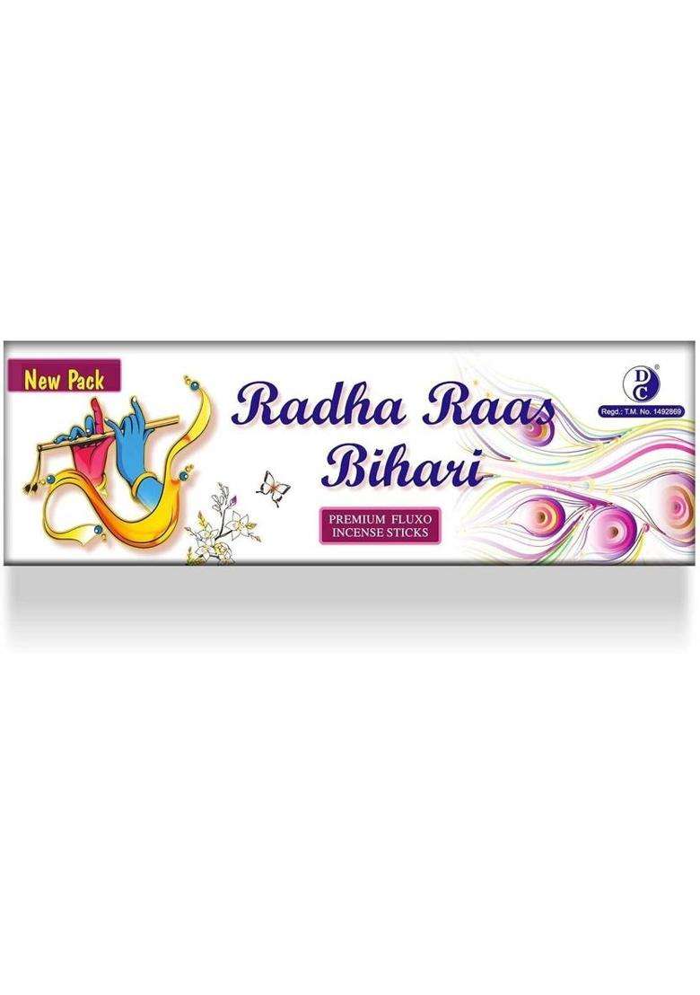 Dhoop Chaon & Co. Radha Raas Bihari Masala Incense Sticks 250Gms Pack Premium (250 G Set Of 1) - Indya