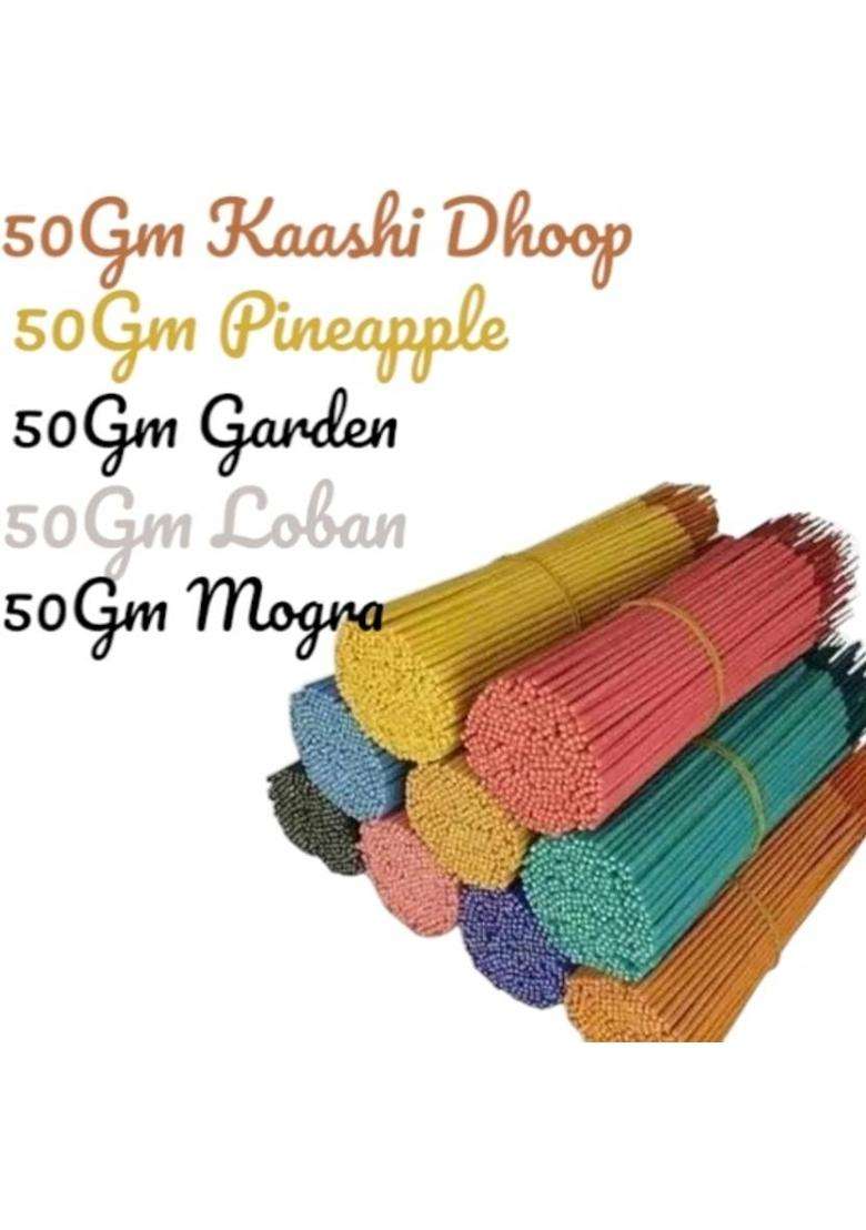 Inflexible Premium 250Gm Kaashi Dhoop MograGarden PineappleLoban Agarbatti Mogra Pineapple Loban Kaashidhoop Garden (250 G Set Of 5) - Indya
