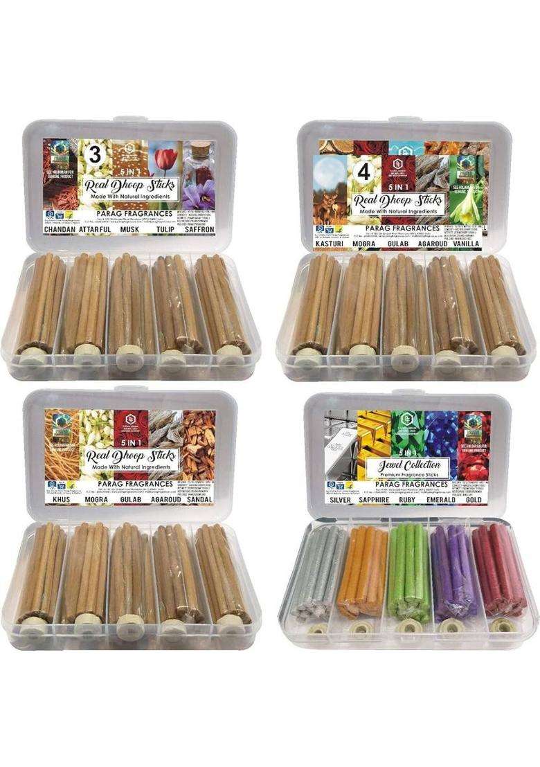 Parag Fragrances Guggal Dhoop Sticks/Frankincense Batti Grade-1 Jar Long Lasting Perfume Air Purification And Meditation (200 G Set Of 1) - Indya