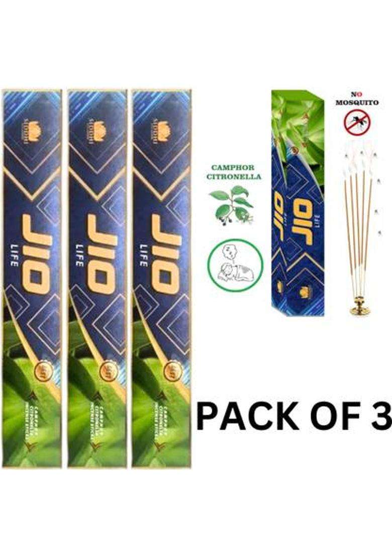 Agarbatti Eco-Friendly Low Smoke Output 100% NaturalPack Of 3 120 (3 Units Set 3) - Indya