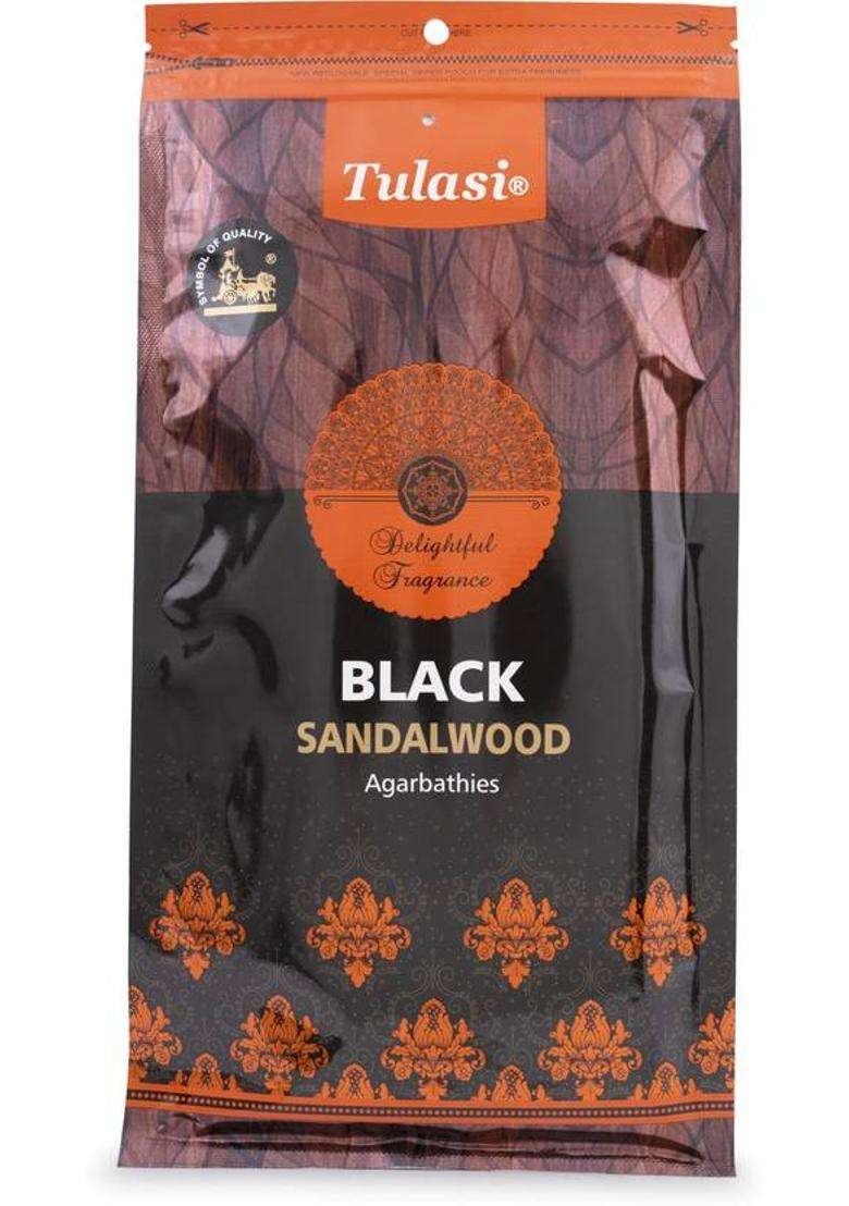 Tulasi Black Sandalwood Agabrathies 110 Gms Pouch (110 G Set Of 6) - Indya