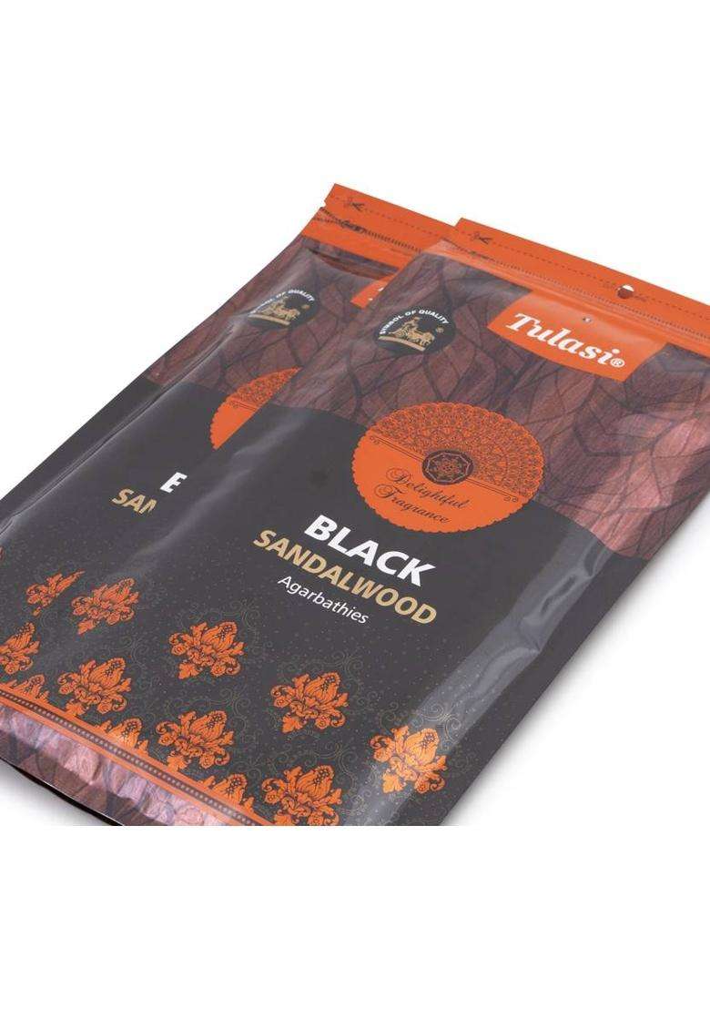 Tulasi Black Sandalwood Agabrathies 110 Gms Pouch (110 G Set Of 6) - Indya