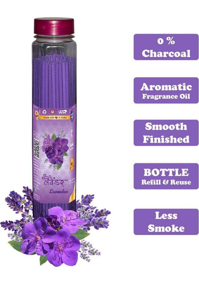 Green Spiritual Rose Agarbatti (Incense Stick) Pack Of 300 Gram Fragrance Panchvati Lavender Kesar Chandan (300 G Set 3) - Indya