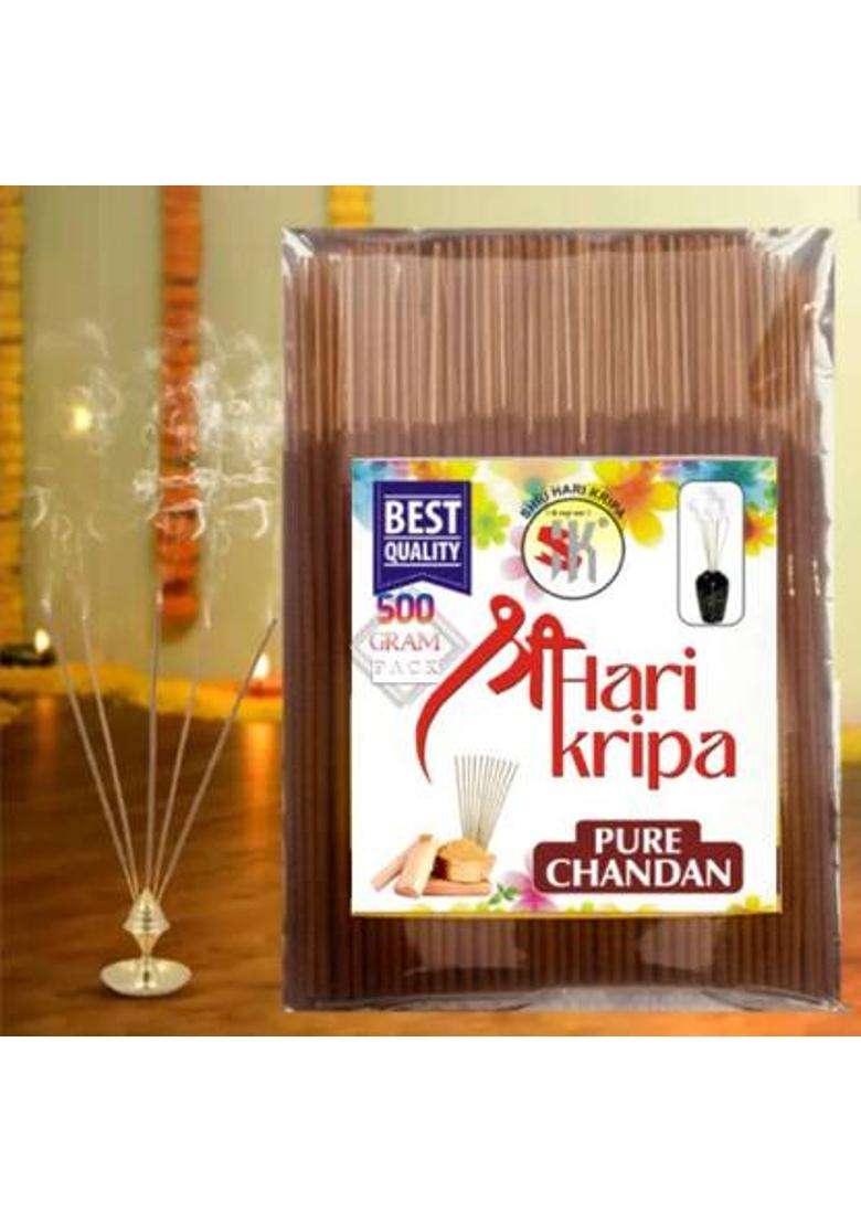 Shri Hari Kripa Pure Whoods Chandan Agarbatti With Fancy Fragarance (.5Kg) Pack Of One. 500 Gram (500 G Set 1) - Indya