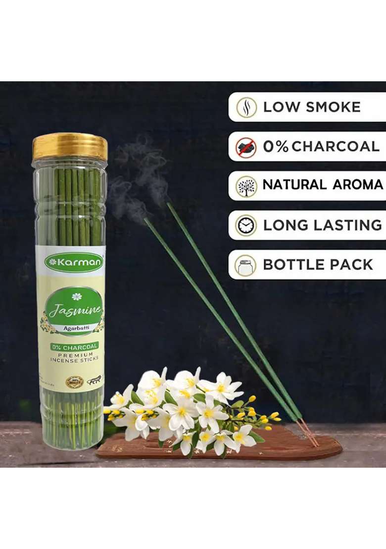 Karman Incense Sticks Variety Pack For Pooja Meditation And Negative Energy Remover Agarbatti MograKewdaRoseChandan 240 400Gm (100 G Set Of 4) - Indya