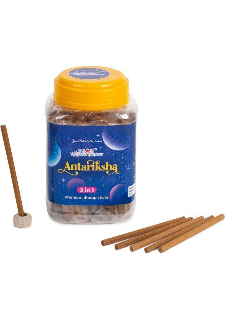 Shah Fragrances Antariksha Premium Dhoop Sticks Bambooless (300 Grams) Special Jar Pack G Set Of 1) - Indya